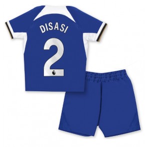 Chelsea Axel Disasi #2 Replika Babytøj Hjemmebanesæt Børn 2023-24 Kortærmet (+ Korte bukser)